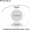 FONEX Lenti Progressive per ufficio personalizzate 1.56 1.61 1.67 con ampia e ampia distanza intermedia dell'area di visione per la lettura del Computer