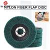 SI FANG Disco ruota lucidante con patta in fibra di nylon da 4,5" 115 mm grana 180 per smerigliatrice angolare per lucidatura di metalli in legno