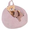 MISIOO Organizer per peluche per cameretta dei bambini, contenitore per giocattoli e pouf in uno, taglia S, lavabile, con cerniera, fodera per pouf per bambini, rosa chiaro