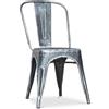 Iconik Interior Tolix Stylix - Sedia da sala da pranzo, design industriale, in acciaio, nuova edizione