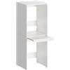MSFE Mobile Lavatrice Asciugatrice, Mobile Lavatrice con Rripiano Estraibile,Mobile Colonna da Bagno per Lavatrice e Asciugatrice, Kit Sovrapposizione Lavatrice Asciugatrice,180x65x66cm, Struttura Robusta