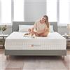 Hiepunos Materasso 140 x 190 cm, spessore 28 cm, materasso a molle insacchettate e memoria di forma, ibrido materasso, 7 zone di comfort, H3 medio solido, supporto perfetto, traspirante
