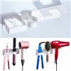 YYBO Porta Phone Bagno da Muro, 3 in 1 Supporto per Asciugacapelli, Piastra Capelli, Ferro Arricciacapelli, Porta Phon e Piastra, Porta Asciugacapelli per Bagno Camera da Letto Barbiere (Bianco)