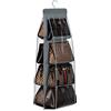 Lirex Organizer per Borse da Armadio, Porta Borse Appendere a 8-Tasche in Stoffa Oxford per Cameretta da Letto, Pieghevole e Universale (Grigio Scuro)