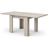 Arreditaly Tavolo Moderno Estensibile Da 4 A 8 Posti Con Gambe Robuste Design Minimalista Apertura Centrale Allungabile Ideale Per Cucina O Sala Da Pranzo 90 X 90/180 X 90 Cm Cashmere