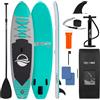 SereneLife SUP Gonfiabile, Tavola SUP, Stand Up Paddle Board con Deck EVA Antiscivolo e Design Largo Stabile, Accessori Premium Inclusi, per Adulti e Giovani