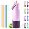 Motswedi Borraccia Termica 700ml, Borracce Termiche, a Prova di Perdite, Borraccia Acciaio Inox, per Bevande Calde e Freddo, per Palestra, Campeggio, Yoga, Rosa-Viola Scuro