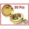 Markenlos LOTTO DI 50 BUSSOLE PUSH BRASS 2 POLLICI TASCA BUSSOLA STILE SOLIDO REGALO FA...