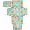 Yoogain Fasciatoio riutilizzabile a forma di pesce colorato con tasca in tessuto fasciatoio portatile leggero e pieghevole