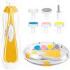 Qunlions life Tagliaunghie elettrico 6 in 1, lima per unghie per bambini, lima per unghie, kit manicure per bambini, neonati o adulti (giallo)