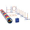 PawHut Set agility per cani da 12 pezzi, 357x65x68 cm, multicolore | Aosom Italy