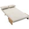 HOMCOM Divano letto 2 posti 3 in 1 in ciniglia con 2 cuscini, 103 cm, crema | Aosom Italy