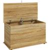 HOMCOM Cassapanca contenitore con coperchio e cerniere di sicurezza, 80x40x45 cm, legno | Aosom Italy
