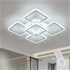 Riserva Plafoniera LED Soffitto Dimmerabile 57W, Lampada da Soffitto LED Bianco Quadrato, 3000K-6500K, Lampadario Moderno con Telecomando, per Camera da Letto, Cucina, Soggiorno, Corridoio