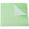QUARKZMAN 30 Fogli Carta Oleata Quadrata a Quadretti 25x25cm Carta da Imballaggio per Alimenti Cerata Secchi Assorbente per Forno Cestini da Picnic Pane Hamburger, Verde