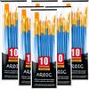 AROIC Set di pennelli acrilici, 6 confezioni / 60 pennelli con setole in nylon, per tutti gli usi: pittura ad olio, acquerello, kit professionale per artisti