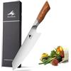 HAZMUSS Coltello Kiritsuke 20,2 cm - Lama in Acciaio Alto Carbonio e Manico Ergonomico - Coltello Giapponese Professionale per Tagliare, Tritare e Affettare Verdure con Precisione