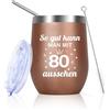 Huaceary Nudoraw - Tazza termica per 80° compleanno, donna e papà, regalo per uomini, 80 anni, regalo di compleanno per uomini, regalo di compleanno per donne, zio e nonno, regalo per la nonna