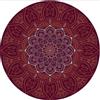 ZAHHYG Tappeto Rotondo 80 cm Mandala Rosso Tappeto Rotondo Salotto Moderno, Morbido E Assorbere Acqua, Resistente E Lavabile,Per Corridoio, Soggiorno, Cucina, Camera Da Letto