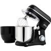 Kitchen in the box Impastatrice Planetaria, 2 Ciotole 3.5L Piccolo Planetaria Professionale, 10 Velocità Leggero Impastatrice Pizza con Uncino Impastatore, Mescolatore, Frusta Sbattitric(Nero)