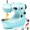 focombance Macchina da Cucire Portatile Mini Macchina Per Cucire Professionale, taglia Macchine da Cucire Led Elettrica Sewing Machine CucirePrincipianti Bambini Adatta Vestiti Tende Tessuto Fai