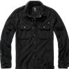 Brandit Jeff Fleece camicia a maniche lunghe, nero,