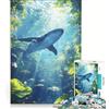 JIANGENNF Puzzle da 1000 pezzi per adolescenti balena paradiso sottomarino gioco rilassante stimolante da completare per rafforzare l'amore tra le coppie 38x52cm