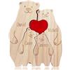 Yecaiyoger Puzzle Familiare In Legno Personalizzato Con Orso, Puzzle Custom Con 2 Fino A 8 Nomi, Idea Decorativa Per La Casa Festa Del Papà Festa Della Mamma Compleanno Anniversario (Stile 3)