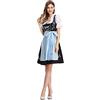 YUDATPG Costume tradizionale bavarese da donna, costume tradizionale bavarese per Oktoberfest, grembiule scozzese da cameriera, per carnevale, Halloween, cosplay, giochi di ruolo