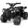 MAMIZO 6V Quad Elettrico per Bambini, Auto Elettrica per Bambini 3 km/h, Moto Elettrica con Lettore Musicale MP3, Tromba e Faro, Ricarica USB, per 3-8 Anni, 68x44x41 cm, Nero,4 pcs ruote
