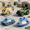 Prmape 5 Pezzi Veicoli da Cantiere Giocattolo, 4pcsMare Terra aria Cantiere Giocattolo+1pcs Cacciavite, 4 in 1 Ruspa Trattore Camion Escavatore Giocattolo Per Bambini per Ragazzo Ragazza