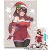 JIANGENNF Puzzle da 1000 pezzi per adulti, tema natalizio con ragazza anime, gioco rompicapo, difficile, per rafforzare l'amore tra le coppie 38x26cm