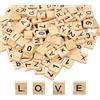 Rapidbok 200 Pezzi Figura e Lettera in Legno Decorativo, Puzzle Alfabeti dalla A alla Z con Numeri, Piastrelle di Scrabble per l'Apprendimento, Giochi e Decorazione delle Camere