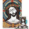 JIANGENNF Puzzle da 1000 pezzi per adulti con immagine di Cristo, giocattolo fai da te, attività divertenti da fare in casa, ideale come regalo per tutta la famiglia 38x26cm