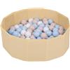 Selonis Piscina Pieghevole Con 100 Palline Colorate, Beige Chiaro:Beige Pastello/Blu Pastello/Bianco