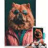 JIANGENNF Puzzle da 1000 pezzi per adulti con ritratto di Chowchow, gioco per famiglie, difficile e stimolante, regalo di compleanno e originale 38x52cm