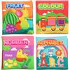 Xdyyjrasa Libri da bagnetto impermeabili antistrappo per bambini piccoli 1-3 4 pezzi - Libri educativi per il bagnetto per bambini con motivi vivaci Copertina sonora per doccia divertente