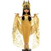 Monster High Monster High Howliday - Cleo De Nile Winter Edition, bambola da collezione in abito dorato con accessori luccicanti e scialle con frange scintillanti, giocattolo per bambini, 6+ anni, HXJ00