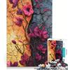 JIANGENNF Puzzle da 1000 pezzi per adulti con dipinto floreale testurizzato e sfondo a contrasto gioco rompicapo divertente antistress per rafforzare l'amore tra le coppie 38x26cm