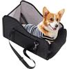 Generico Seggiolino Auto per Cani Seggiolino Console per Cani fino a 6 kg | Carrier Pieghevole Portatile per Viaggi Interni Auto Esterni Passeggini Picnic