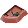 SERAVA Vasca d'acqua per tartarughe con rampa da arrampicata, 27,8 × 19,9 × 3 cm, per rettili e tartarughe, accessorio per rettili, rettili, acquario, gabbia per rettili e anfibi