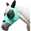 Gallopoff Maschera antimosche per cavalli con orecchie, verde lago M | Alta elasticità, traspirante, protezione UV, occhi grandi, apertura per criniera, morbido e confortevole