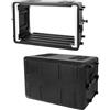 HOHIYO Valigetta da rack 6U da 19 con montaggio a scaffale, profondità 16, facile da installare, portatile, impermeabile e a prova di polvere per amplificatore, audio professionale, mixer DJ