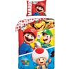 Halantex SP. z.o.o. Set di biancheria da letto Super Mario SMM003BL 140 x 200 + 70 x 90 cm in Cotonelogico