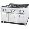Ristoattrezzature Modello: 122360013098,Cucina a Gas 6 fuochi con fiamma pilota e accensione piezoelettrica su vano chiuso 29.1 kW S/70 120x70 cm