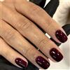 MouyouGlow Unghie Finte Corte MouyouGlow,Squadrata Rosso Scuro Borgogna Elegance Unicolore Design Short Press on Nails,Dark Wine Red Plain Pure Colour Shiny Gel Estate INS Artificial Acryl Fake Nails