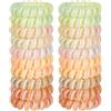 JessLab Elastici per Capelli, 20Pcs Fascette per Capelli, Cordless Telefono Senza Piega Danni, Bracciale Spirale Plastica Bobina Supporti per Coda di Cavallo, Fascia per Ragazze/Donna Regalo