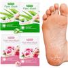 Henjunu 4x Maschera Piedis Esfoliante,Peeling Piedi,Calzini Idratanti Scrub Piedi