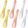 Newellsail Spatola per Trucco in Metallo Mini Scoop di Bellezza Cura della Pelle Cucchiaio Cosmetico Applicatore Riutilizzabile per Crema Lozioni Idratanti Maschera 6 Pezzi (3 Colori)