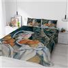 Italian Bed Linen Parure letto stampa digitale SOGNI D'AUTORE, copertura totale, made in Italy, Matrimoniale, 04